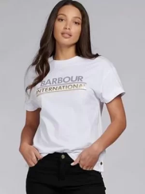 Barbour International Sitka Tee -white, White, Size 12, Women