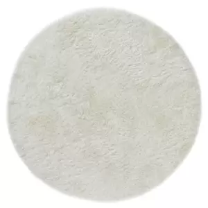 Asiatic Circle Shaggy Rug - White