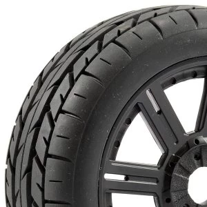 Fastrax 1:8 Eagle Tread Mounted On 8-Spoke Black (Pr)