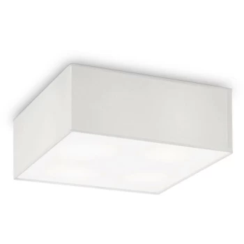 Ideal Lux Ritz - 4 Light Small Flush Ceiling Light White