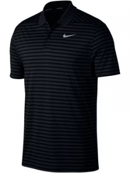 Mens Nike Victory Stripe Polo Black