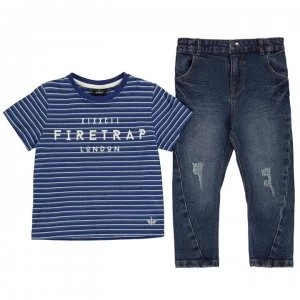 Firetrap 2 Piece Jeans Set Infant Boys - Mid Wash