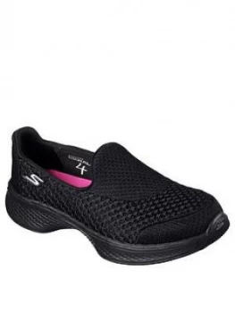 Skechers Go Walk Slip On Shoes - Black, Size 12 Younger