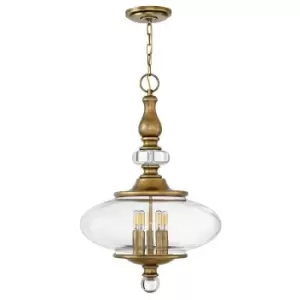 5 Bulb Ceiling Pendant Light Fitting Heritage Brass LED E14 60W Bulb