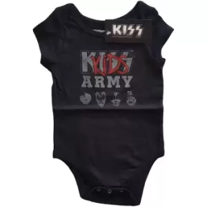 KISS - Army Kids 24 Months Baby Grow - Black