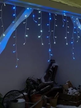 Festive Set Of 960 Blue And White LED Snowing Icicle Lights