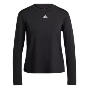 adidas AEROREADY Studio Long-Sleeve Top Womens - Black