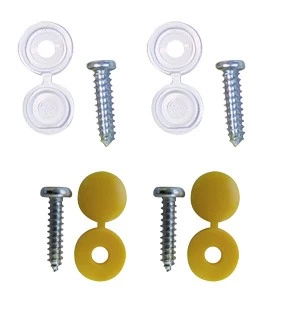 Number Plate Caps & Screws - White & Yellow - Pack Of 4 PWN548 WOT-NOTS