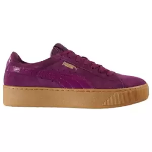 Puma Vikky Platform Ladies Trainers - Purple