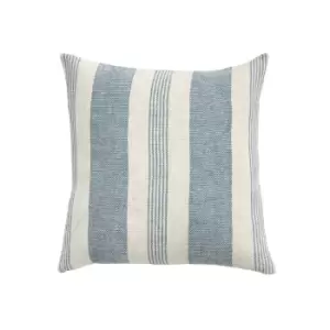 Simply Organic Stripe Cushion Blue