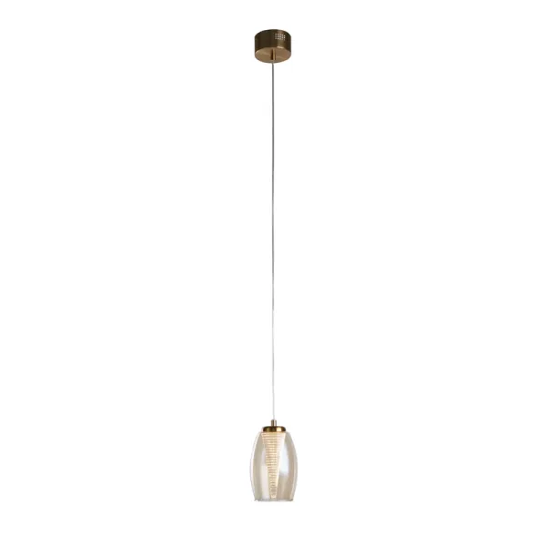 Searchlight Cyclone LED Champagne Glass Ceiling Pendant Light - Bronze