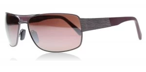 Maui Jim Ohia Sunglasses Satin Dark Gunmetal / Burgundy STG-BG Polariserade 63mm