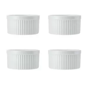 Chalk Porcelain Ramekins, Set of 4, 9.5cm, White