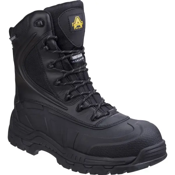 Amblers Mens Safety AS440 Hybrid Metal Free Hi-Leg Waterproof Safety Boots Black Size 7