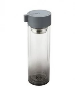 Joe Wicks 350Ml Crystal Glass Water Bottle - Grey