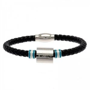 Steel/Leather Bracelet - Manchester City FC