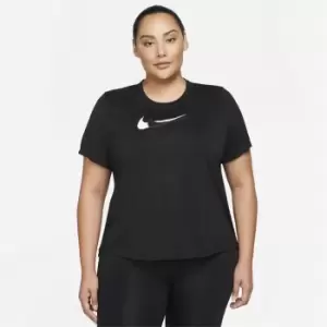 Nike DriFit Swoosh Run T Shirt Womens - Black