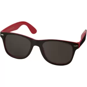 Bullet Sun Ray Sunglasses - Black With Colour Pop (14.5 x 15 x 5 cm) (Red/Solid Black)