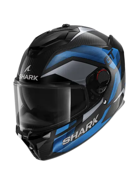 Shark Spartan GT Pro Ritmo Carbon Carbon Blue Chrom DBU Full Face Helmet 2XL
