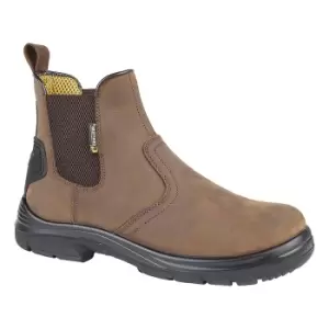 Grafters Mens Super Wide EEEE Fitting Pull On Safety Dealer Boots (9 UK) (Dark Brown)