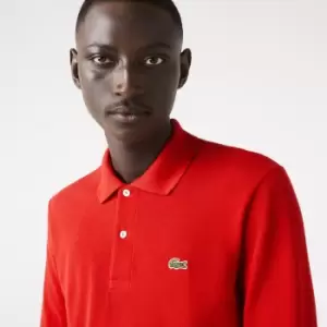 Lacoste Small Croc Longsleeve Polo, Red, Male, Longsleeves, L1312-00-240