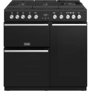 Stoves Precision DX S900GTG 90cm Dual Fuel Range Cooker - Black - A/A/A Rated