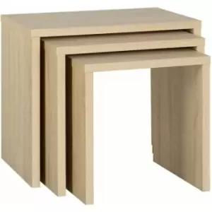 Seconique Cambourne Nest of Tables Sonoma Oak Finish