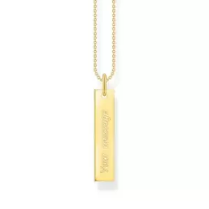 THOMAS SABO Gold Plated Slim Column Tag Necklace