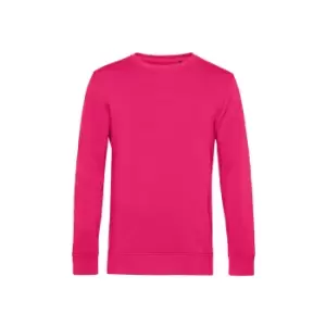 B&C Mens Organic Crew Neck Sweat (XS) (Magenta Pink)