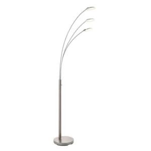 Fynn LED 3 Light Floor Lamp Satin Nickel Plate