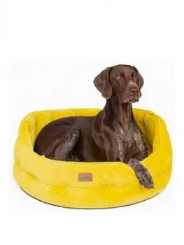 Joules Chesterfield Pet Bed Yellow Large