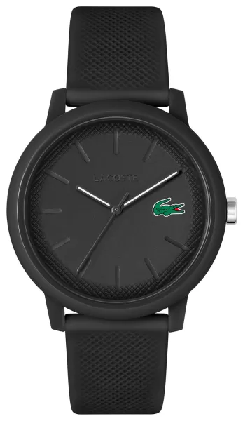 Lacoste Mens 12:12 Black Dial Strap Watch