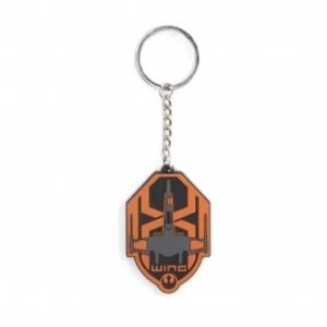 Star Wars The Force Awakens Unisex X-Wing Logo Rubber Keychain