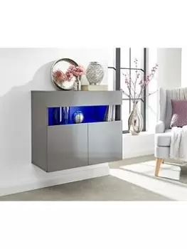 Gfw Galicia Wall Hanging Sideboard With LED Light - Grey