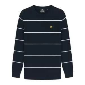 Lyle and Scott Wide Stripe Knit Jumper - Blue