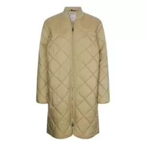 Tommy Hilfiger Quilted Long Bomber Coat - Beige