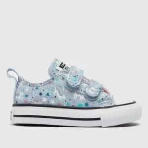 Converse Pale Blue 2v Lo Snowy Trainers Toddler