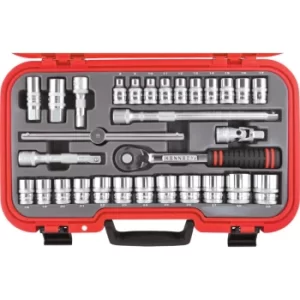 Metric Socket Set, 1/2" Square Drive, 30 Piece Set