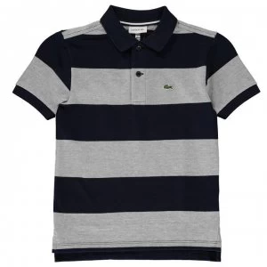 Lacoste Lacoste Block Stripe Polo Shirt - Gry/Nvy BLP