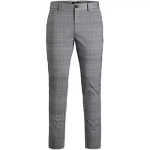 Jack and Jones Slim Check Smart Trousers - Grey