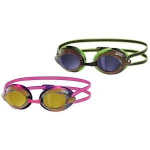 Zoggs Racespex Mirror Goggles Black/Green/Mirror