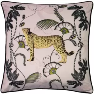 Paoletti Tropica Cheetah Cushion Cover (One Size) (Blush/Green/Gold)