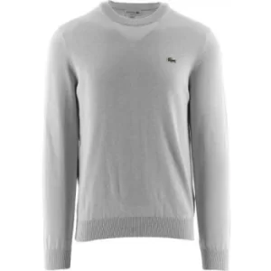 Lacoste Grey Cotton Crew Neck Sweater