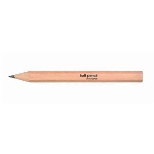 Half Pencil Wooden Half-length HB Plain Pack of 144 Pencils