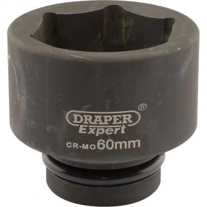 Draper Expert 1" Drive Hexagon Impact Socket Metric 1" 60mm