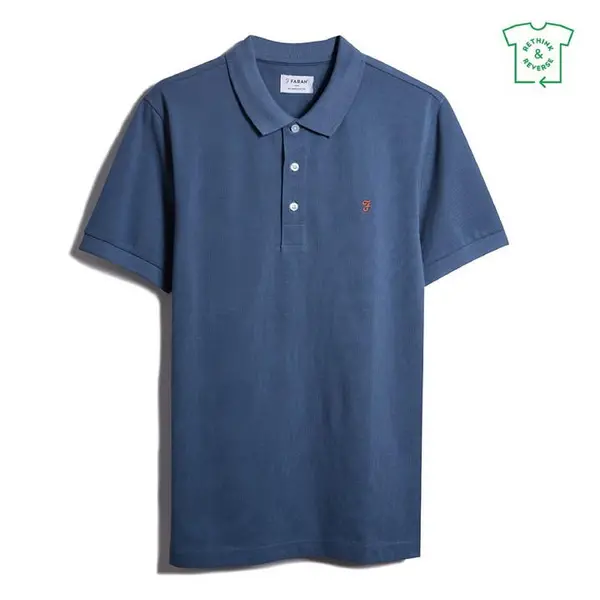 Farah Blanes Short Sleeve Polo Shirt - Blue XS