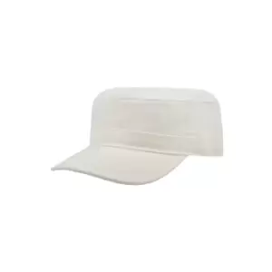 Atlantis Tank Brushed Cotton Military Cap (One Size) (White)