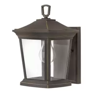 Bromley 1 Light Outdoor Small Wall Lantern Light Bronze IP44, E27