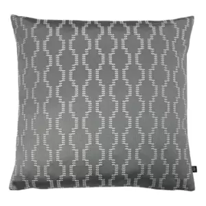 Nash Embroidered Cushion Fog/Dark Grey