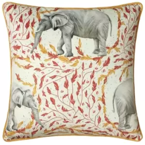 Samui Elephant Printed Piped Cushion